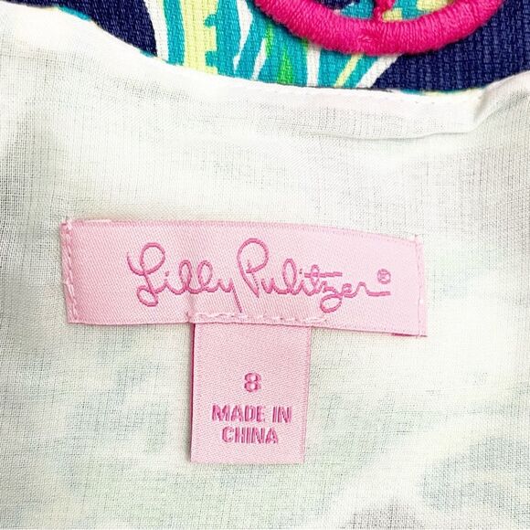 Lilly Pulitzer Tate Mini Skirt in Bright Navy & Pink Trunk Show Women’s Size 8 - Picture 8 of 12